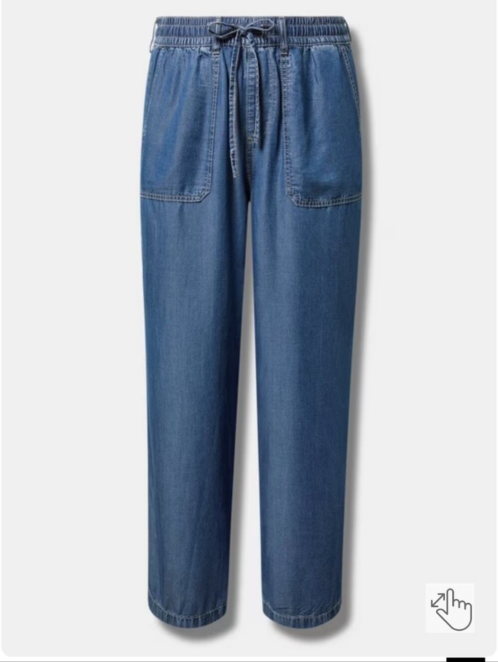 Torrid Pull On Lightweight Denim Jeans Size 3R High Rise Chambray Plus Size 3X - Picture 4 of 13